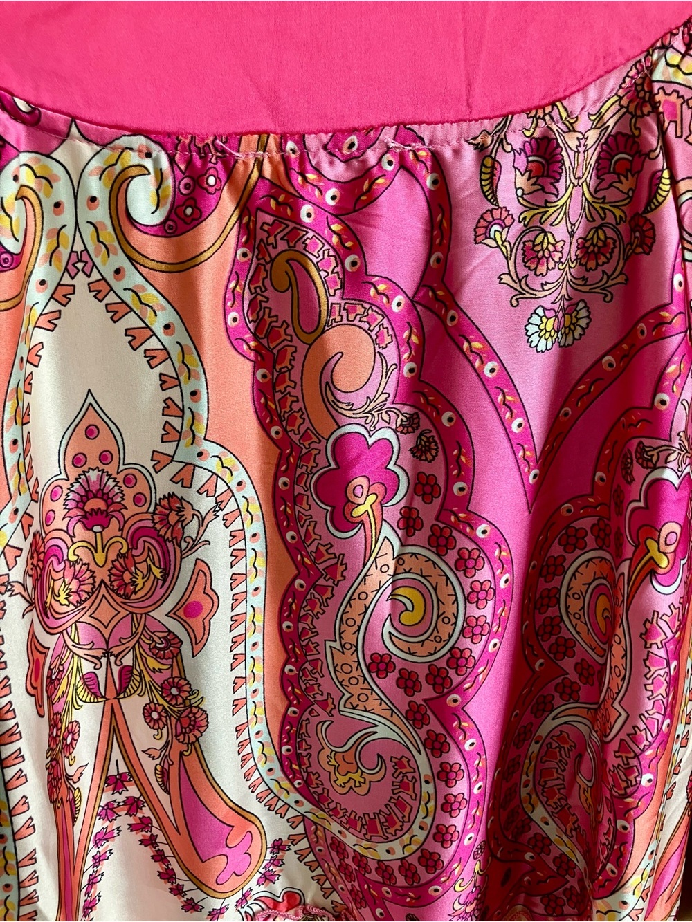 Umgee Pink & Cream Paisley Open-Front Robe - Picture 6 of 6